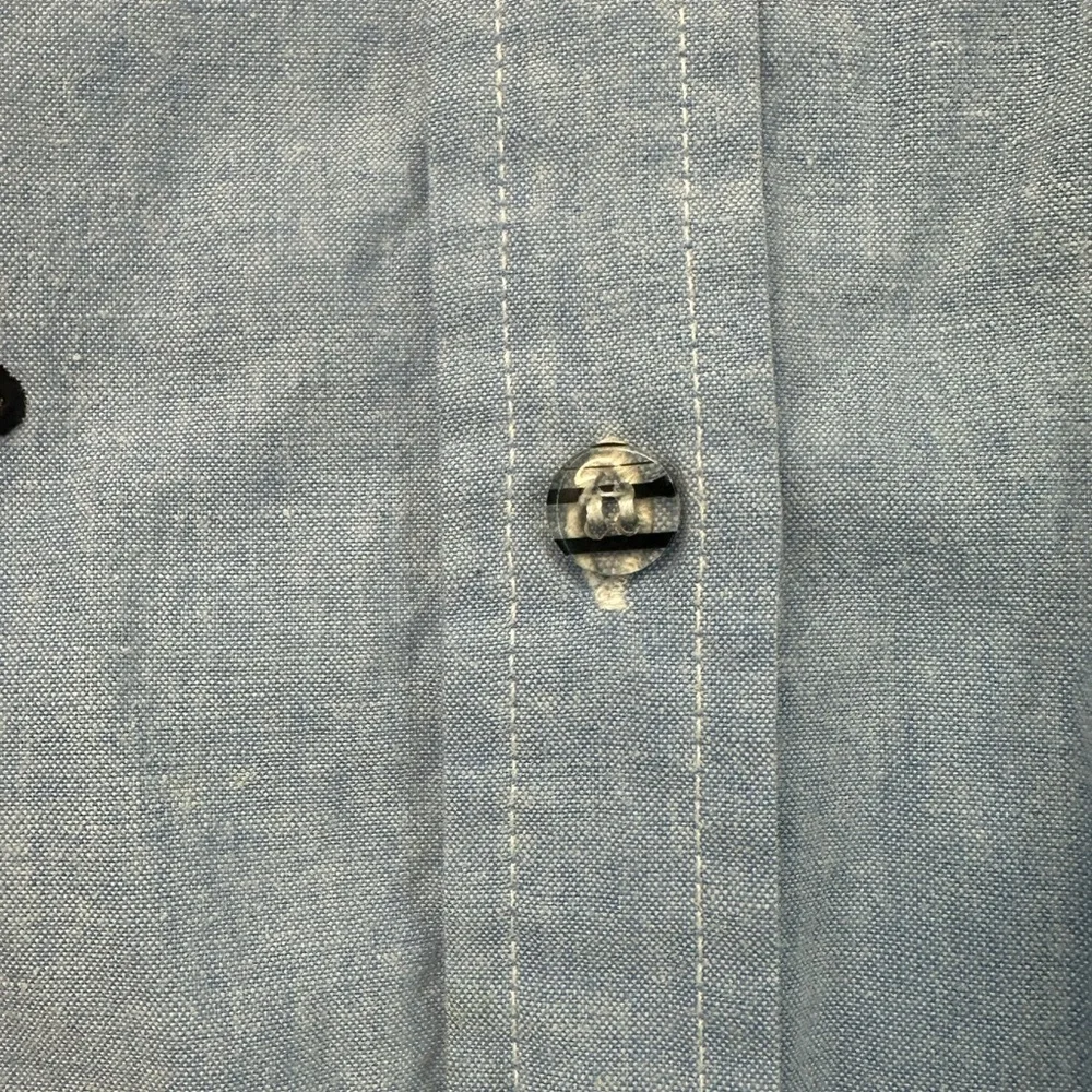 Mystic Blues Light Blue Embroidered Plaid Dog Button-Up Shirt schnauzer 24W - Picture 5 of 9